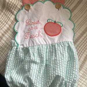 Sweet as a Peach Baby Romper